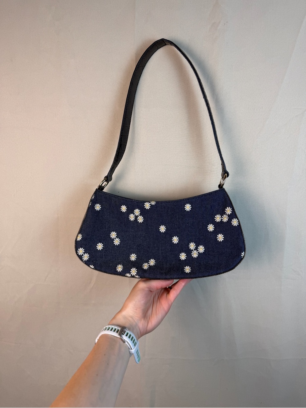 Escada denim shoulder bag